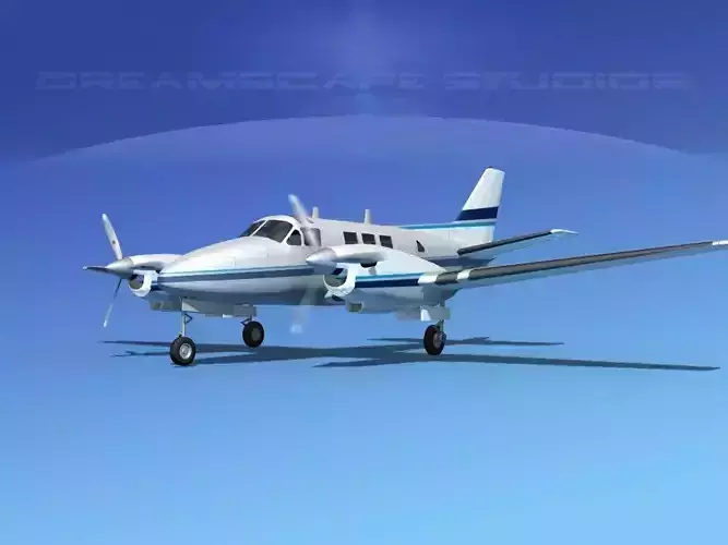 Beechcraft King Air C90 V04 3D model