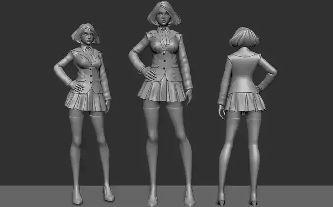 Female hight poly model