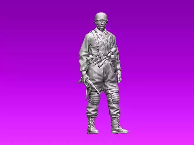 skydiver wwii soldier 3D print model