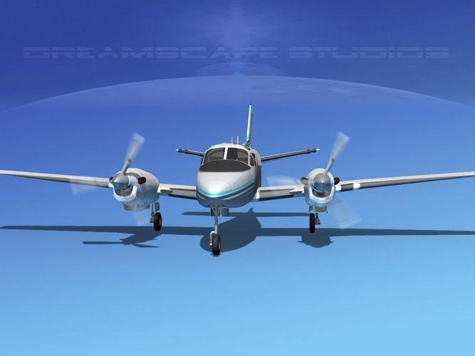 Beechcraft King Air C90 V07 3D model