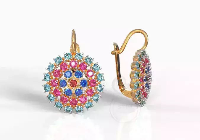 Round woman earrings