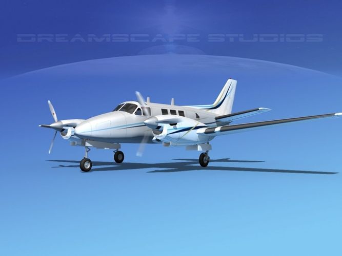 Beechcraft King Air 90 V10 3D model