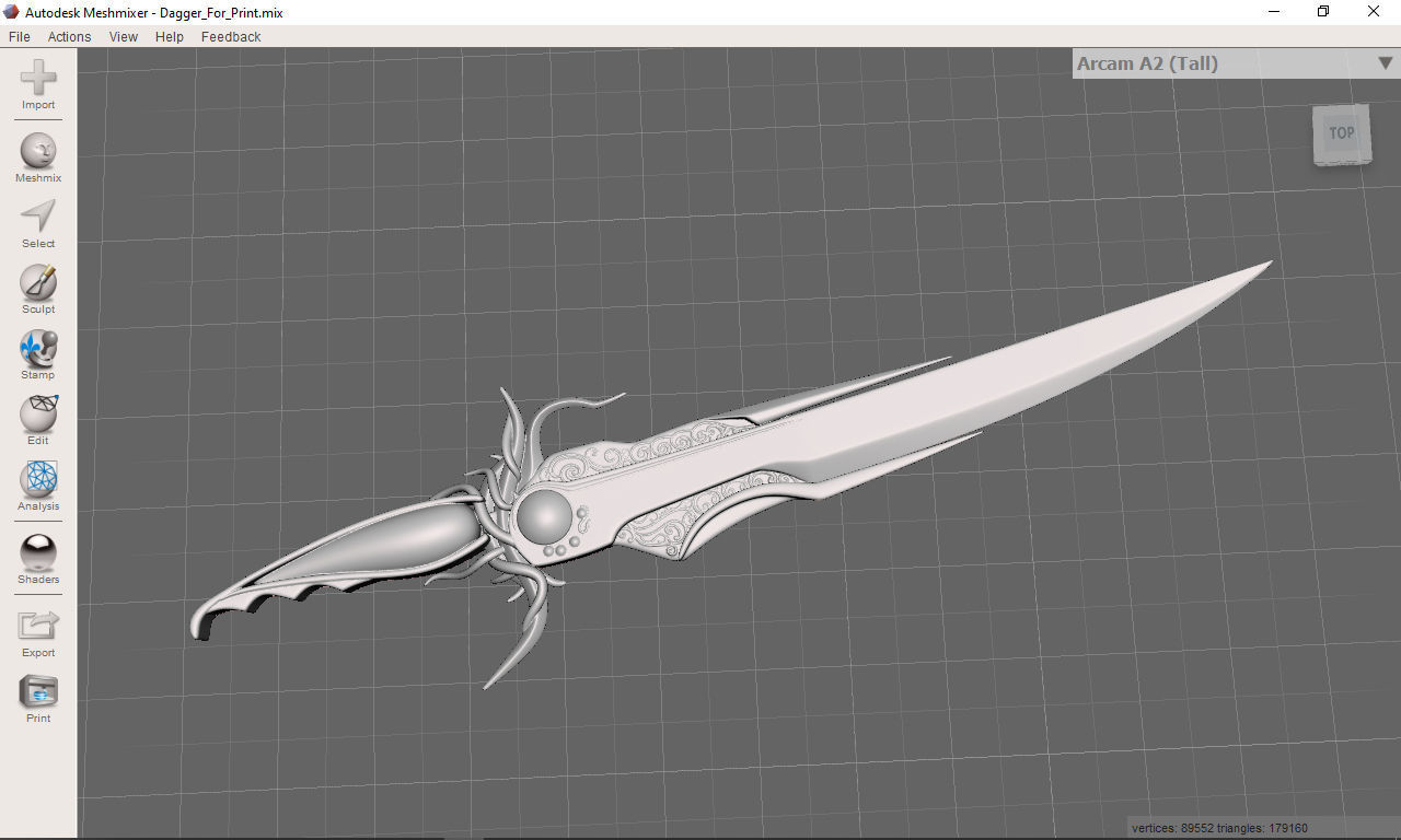 Dagger Of Time 3D print model_1