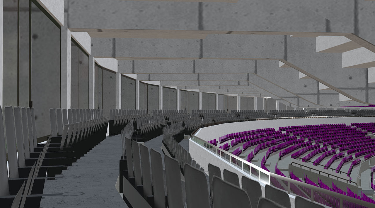 Fictional old stadium 2 - national Rugby arena 3D model_11