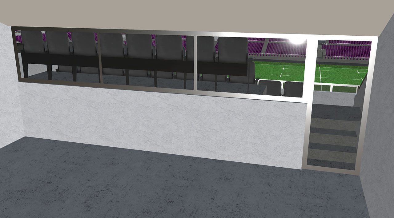 Fictional old stadium 2 - national Rugby arena 3D model_14