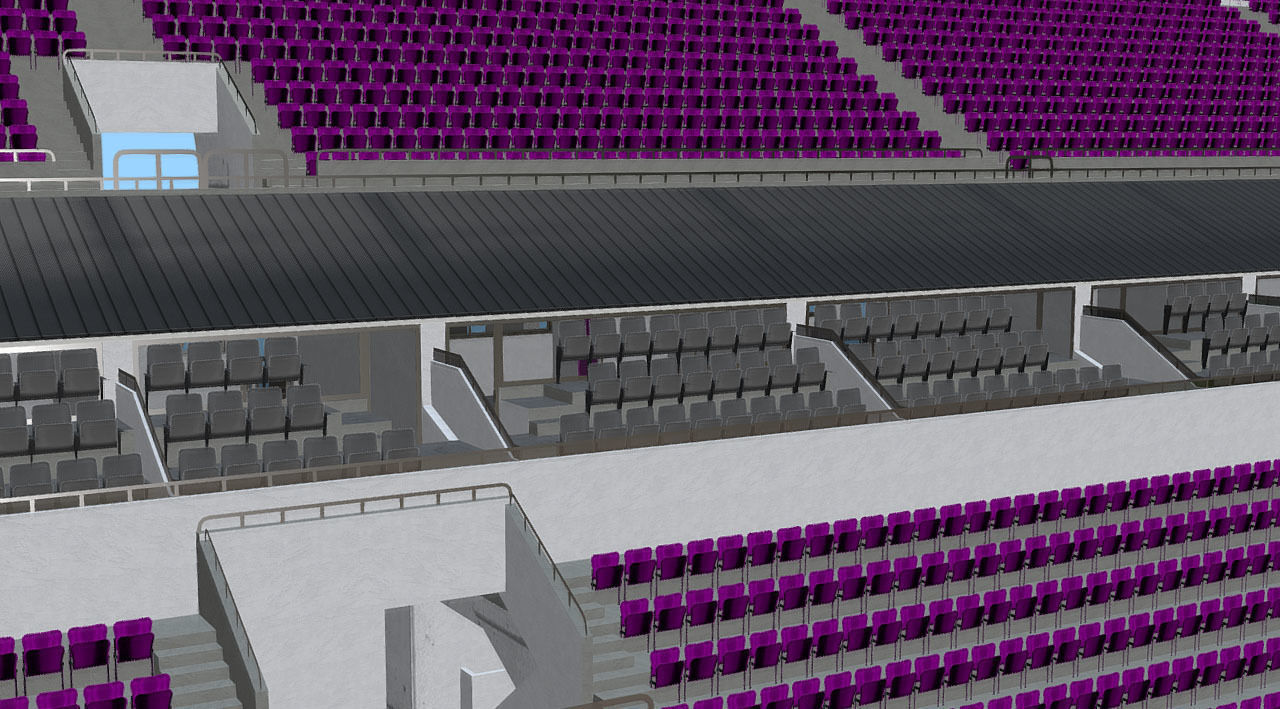Fictional old stadium 2 - national Rugby arena 3D model_13