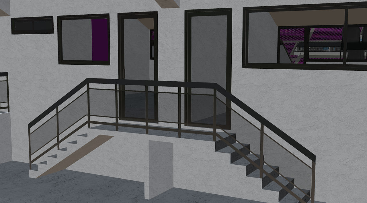 Fictional old stadium 2 - national Rugby arena 3D model_15