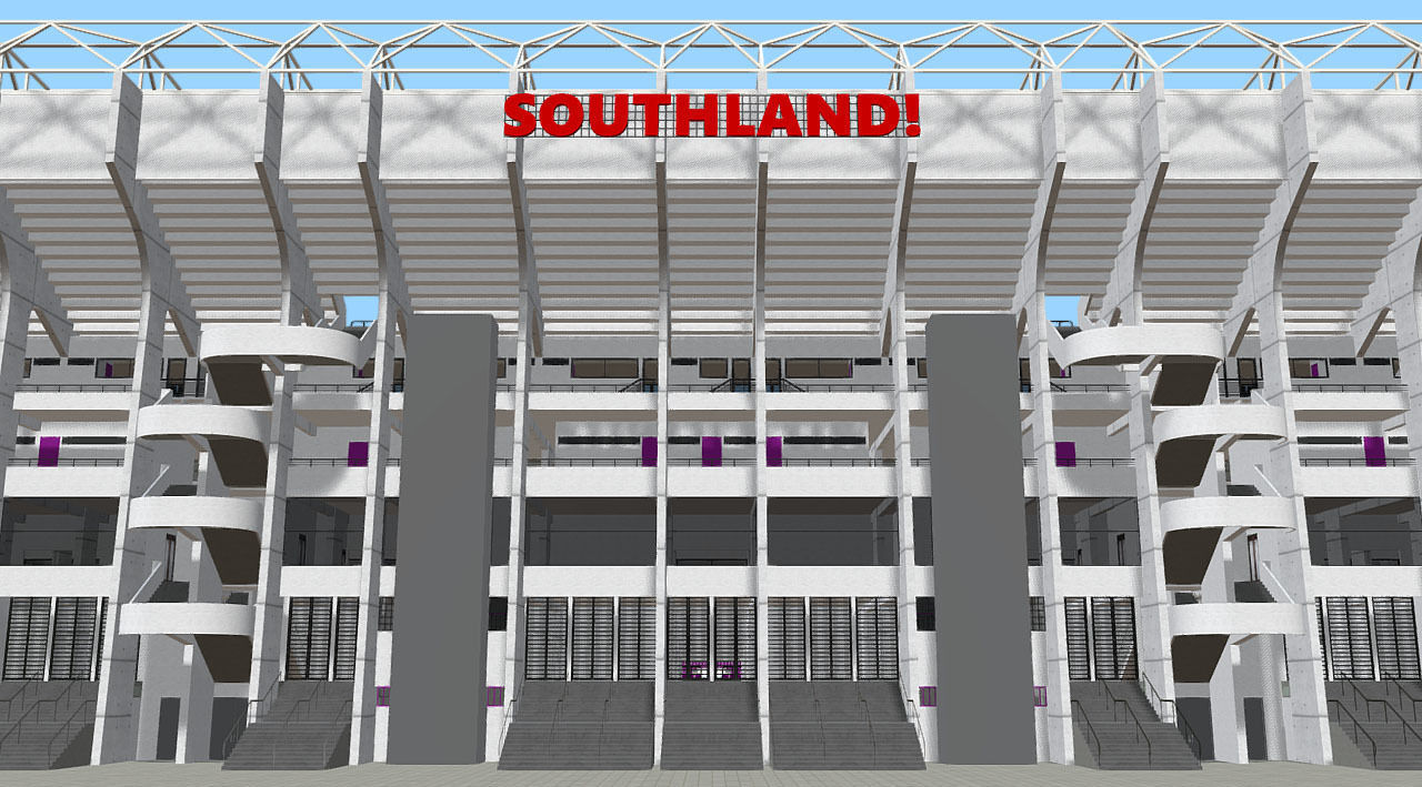 Fictional old stadium 2 - national Rugby arena 3D model_21