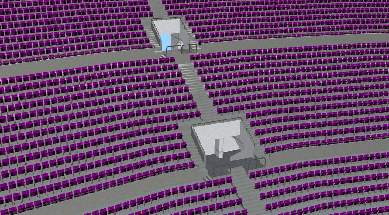 Fictional old stadium 2 - national Rugby arena 3D model_9