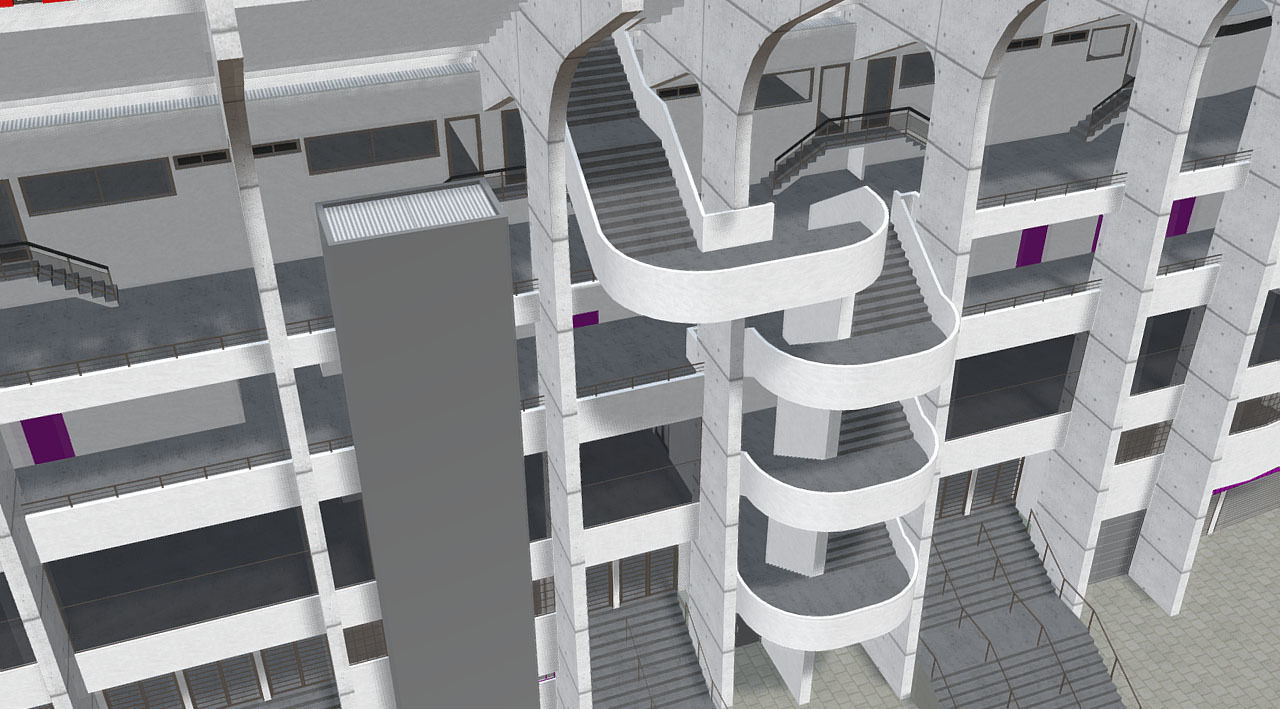 Fictional old stadium 2 - national Rugby arena 3D model_18