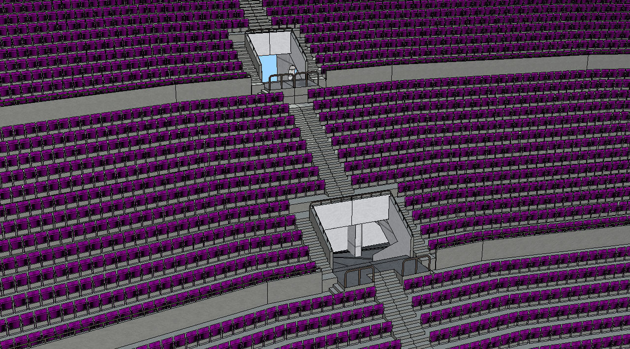 Fictional old stadium 2 - national Rugby arena 3D model_10