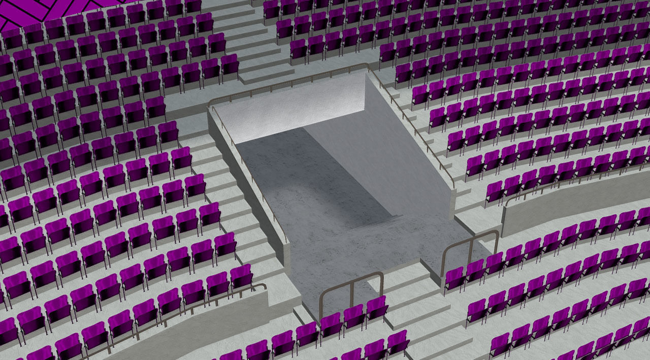 Fictional old stadium 2 - national Rugby arena 3D model_7