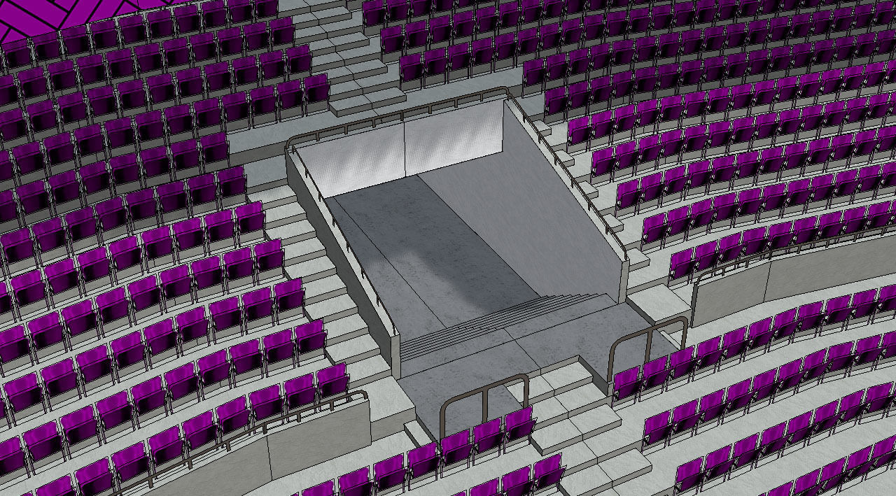 Fictional old stadium 2 - national Rugby arena 3D model_8