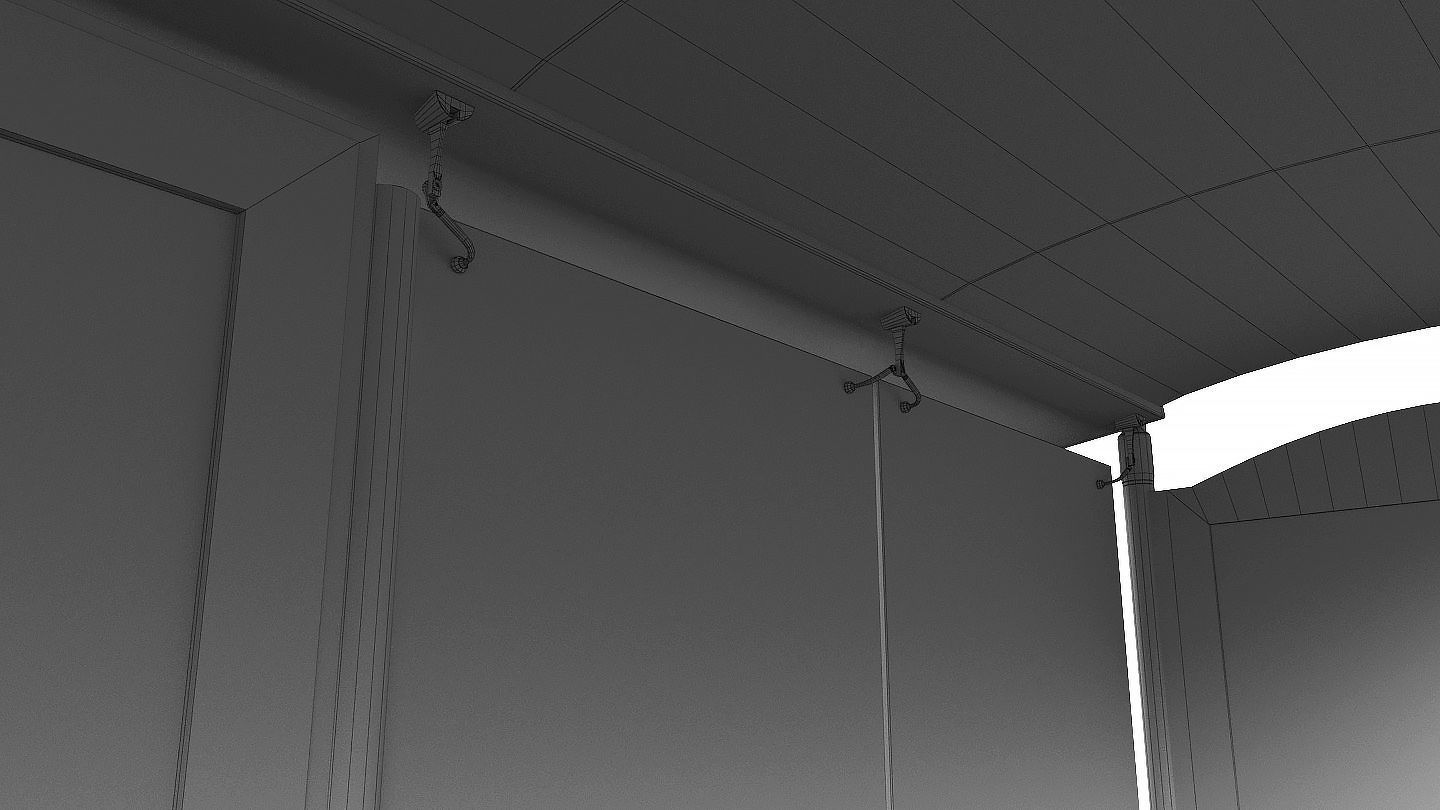 Bus stop Low-poly 3D model_15