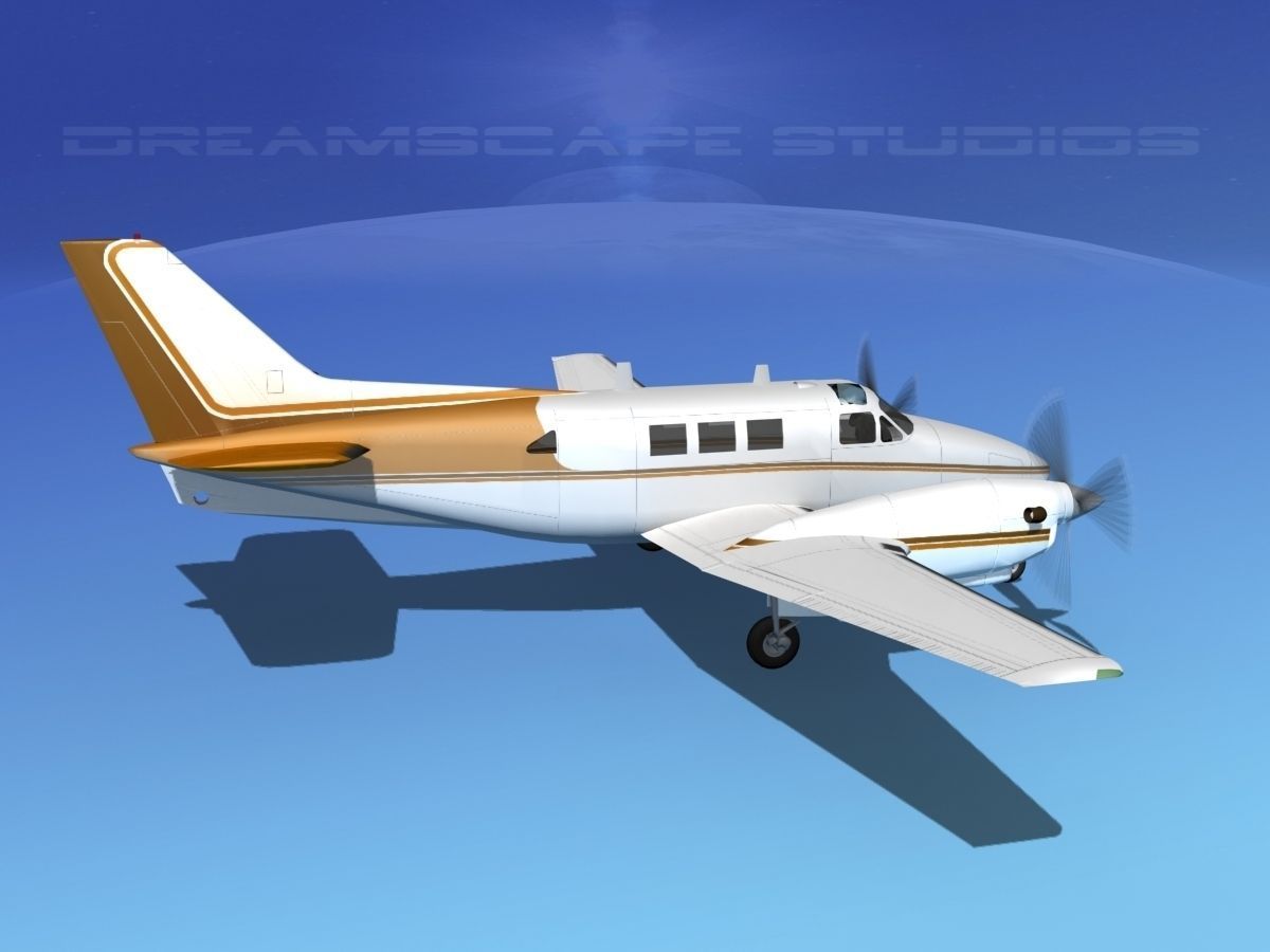 Beechcraft King Air C90 V15 3D model_5