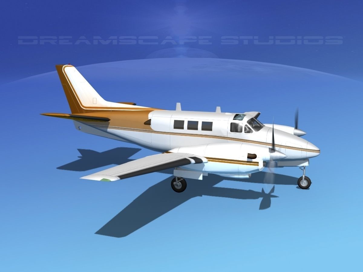 Beechcraft King Air C90 V15 3D model_4