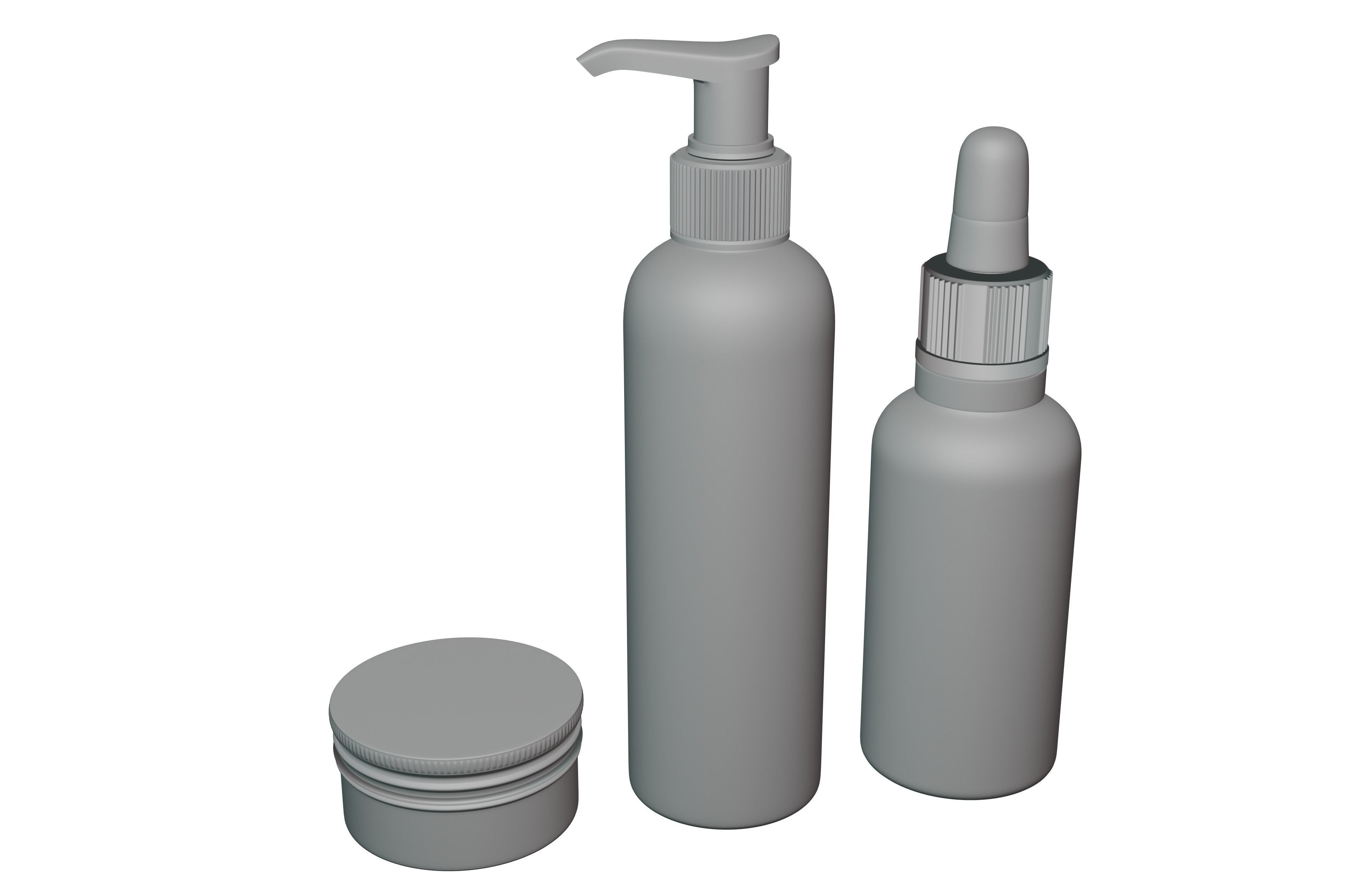 beard product Low-poly 3D model_6