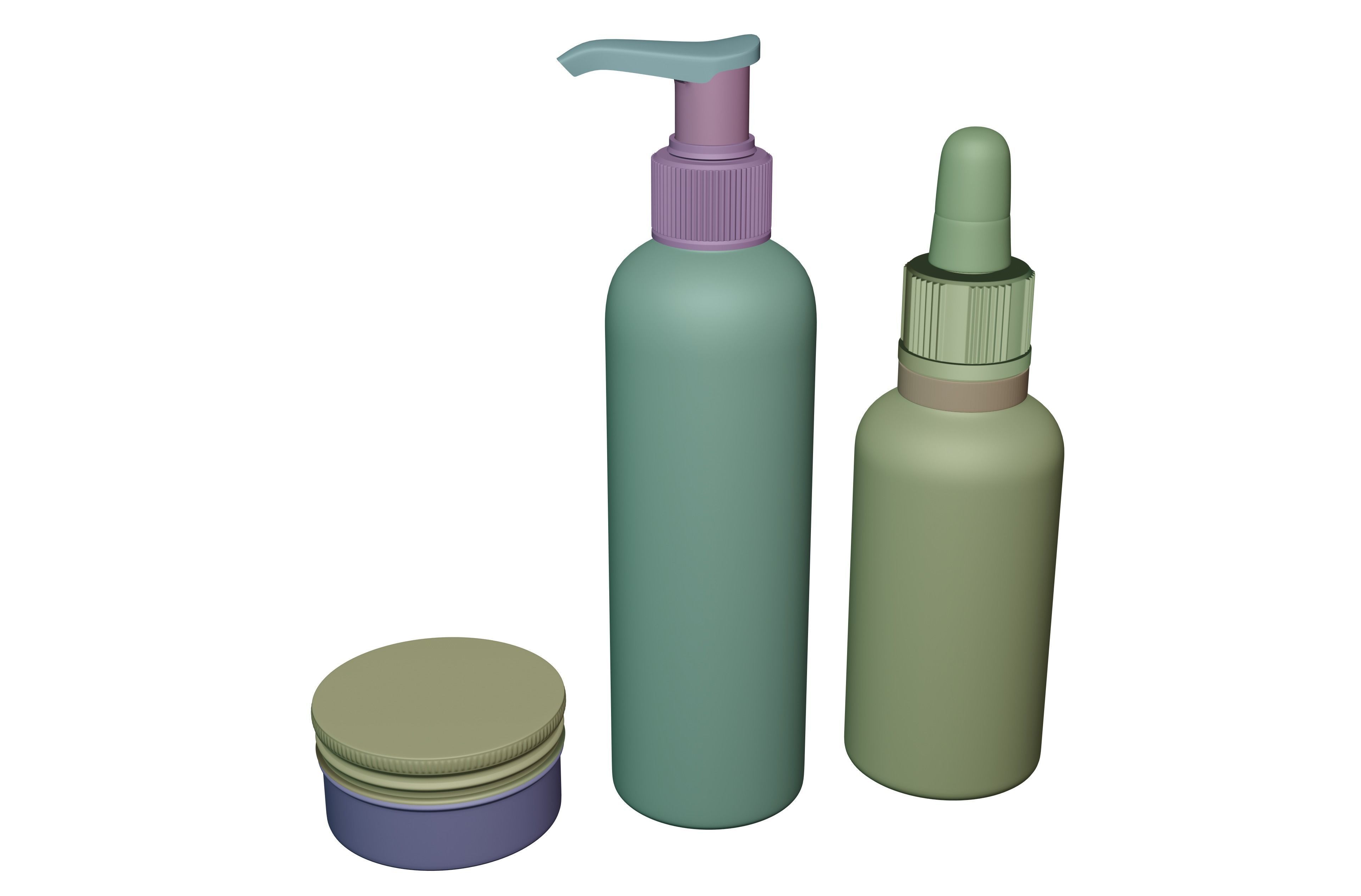 beard product Low-poly 3D model_8