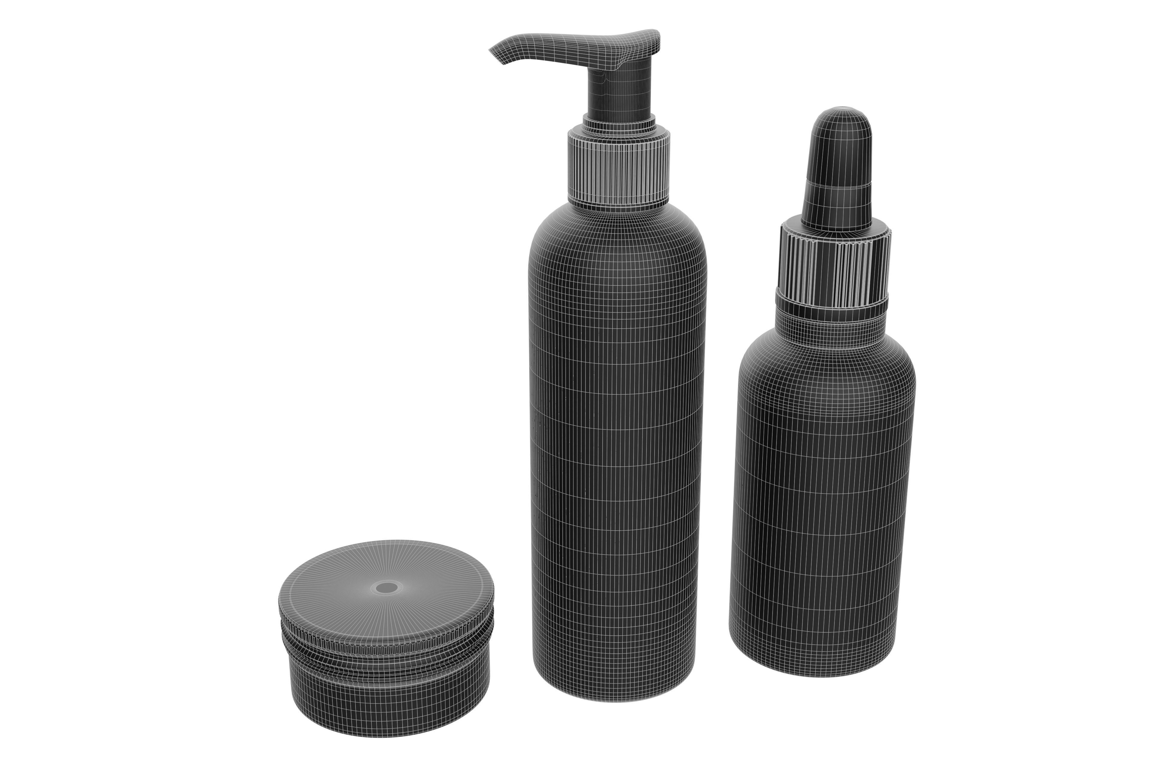 beard product Low-poly 3D model_1