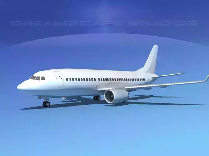 Boeing 737-300 LP SS Low-poly 3D model