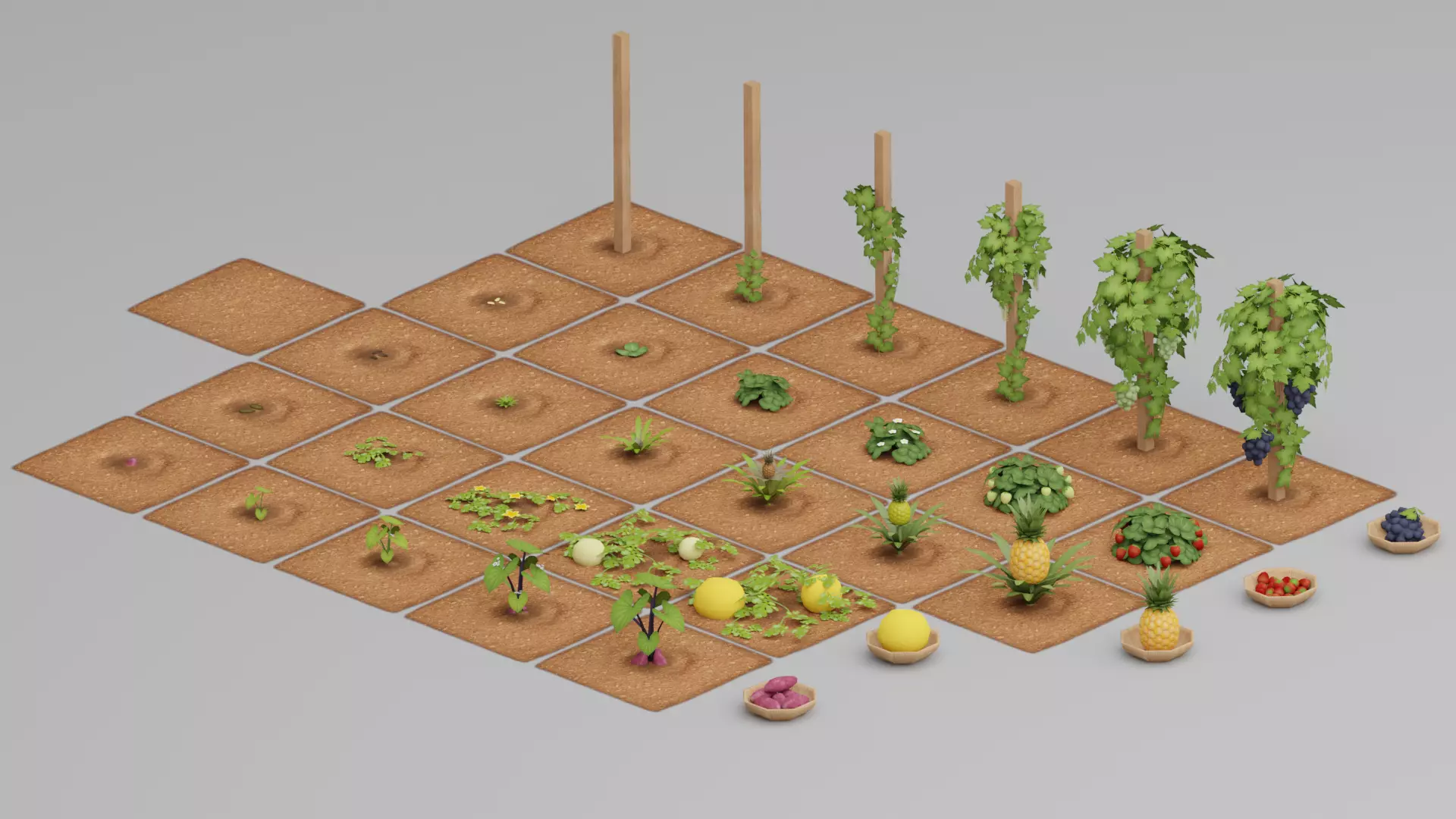 Farm G47 Low-poly 3D model Low-poly 3D model_0