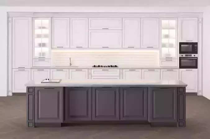Classic kitchen with Island 