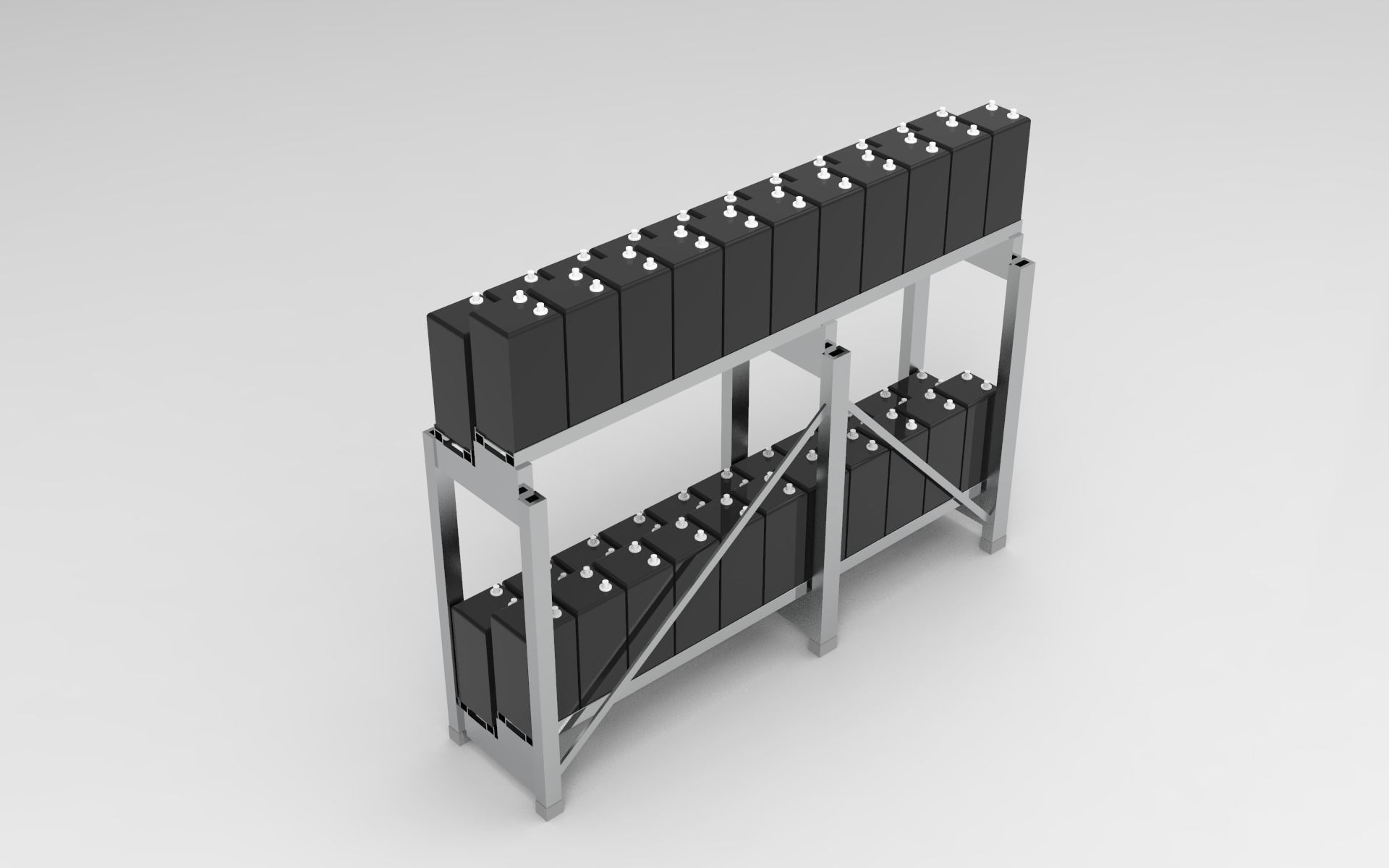 Battery Rack 3D model CGTrader