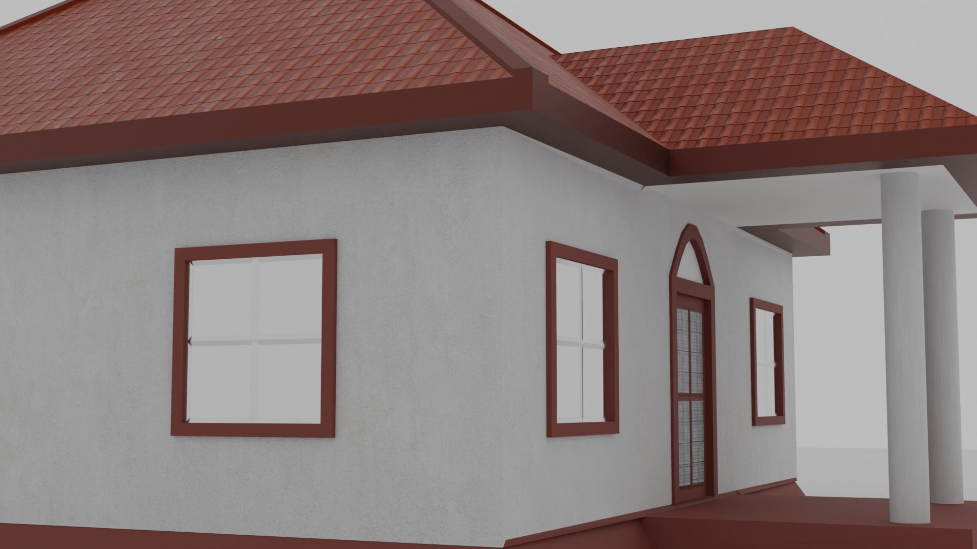 A Low Poly House Low-poly 3D model_2