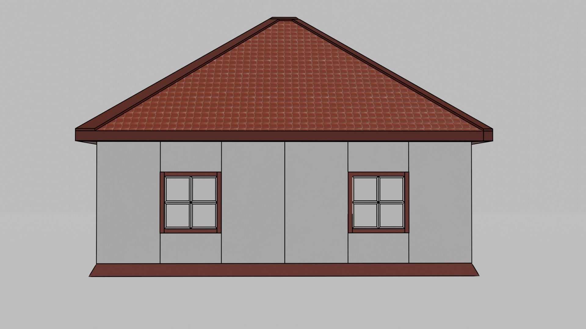 A Low Poly House Low-poly 3D model_11