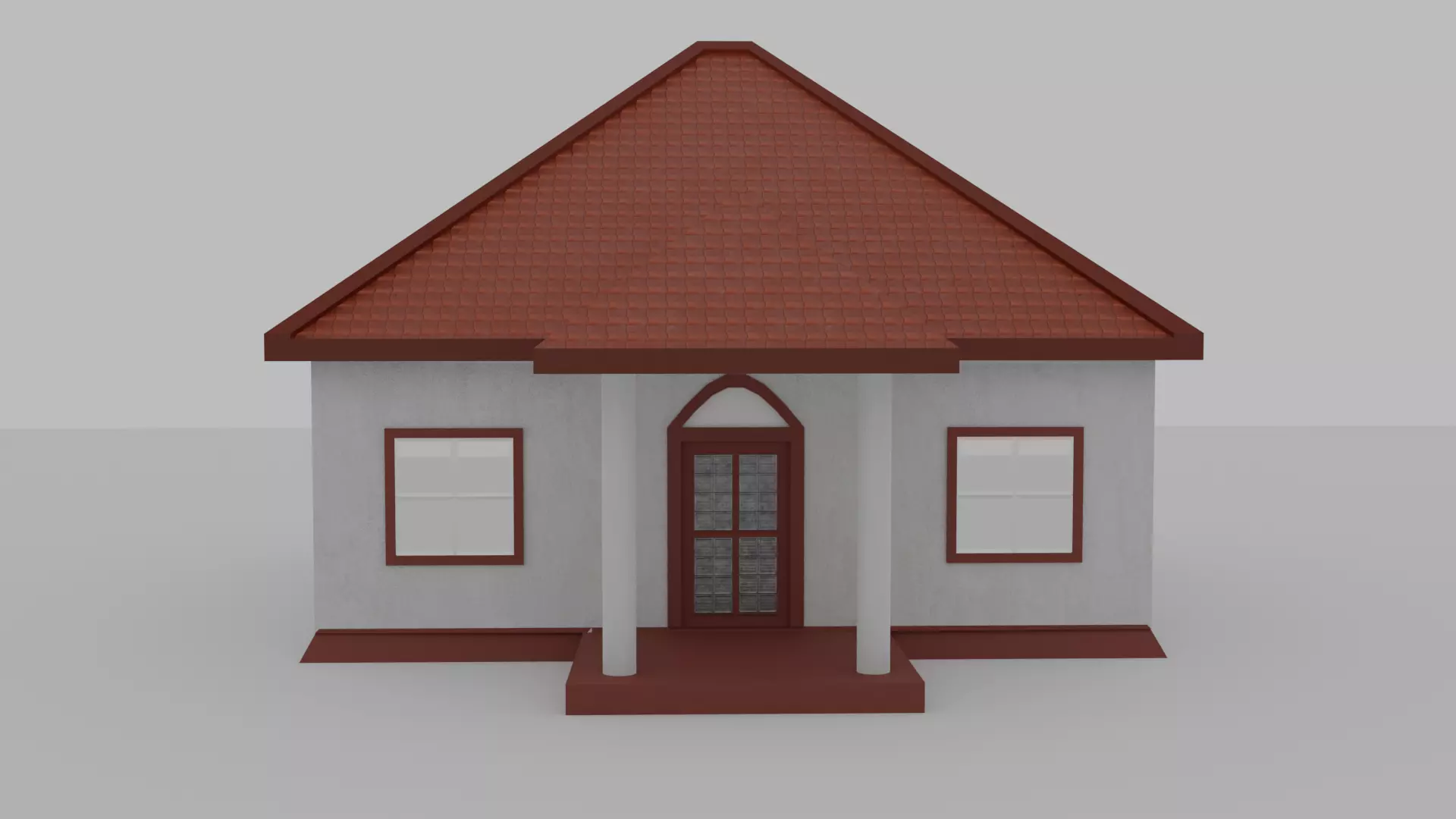 A Low Poly House Low-poly 3D model_0