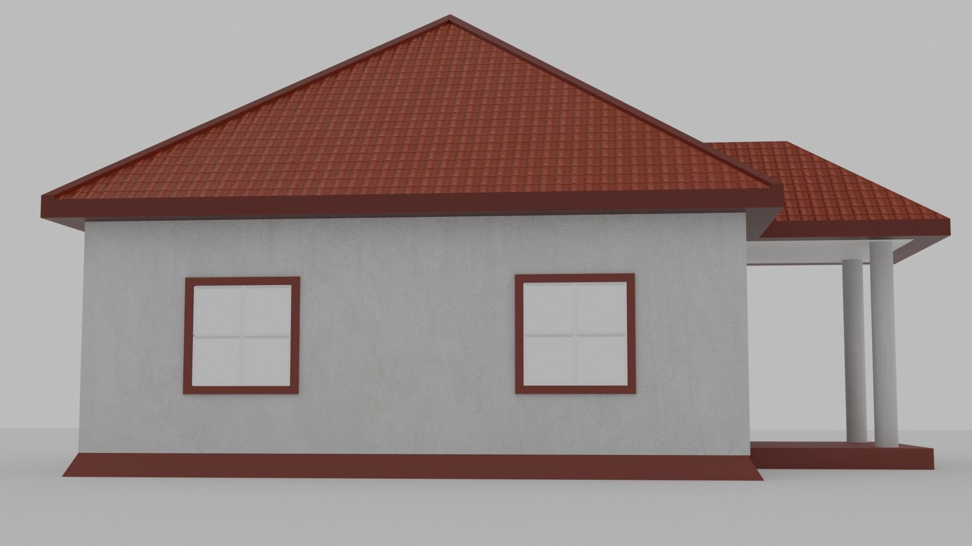 A Low Poly House Low-poly 3D model_1