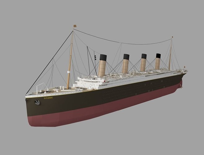 titanic new Low-poly 3D model