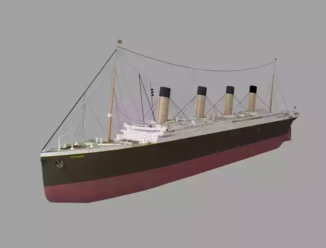 titanic new Low-poly 3D model