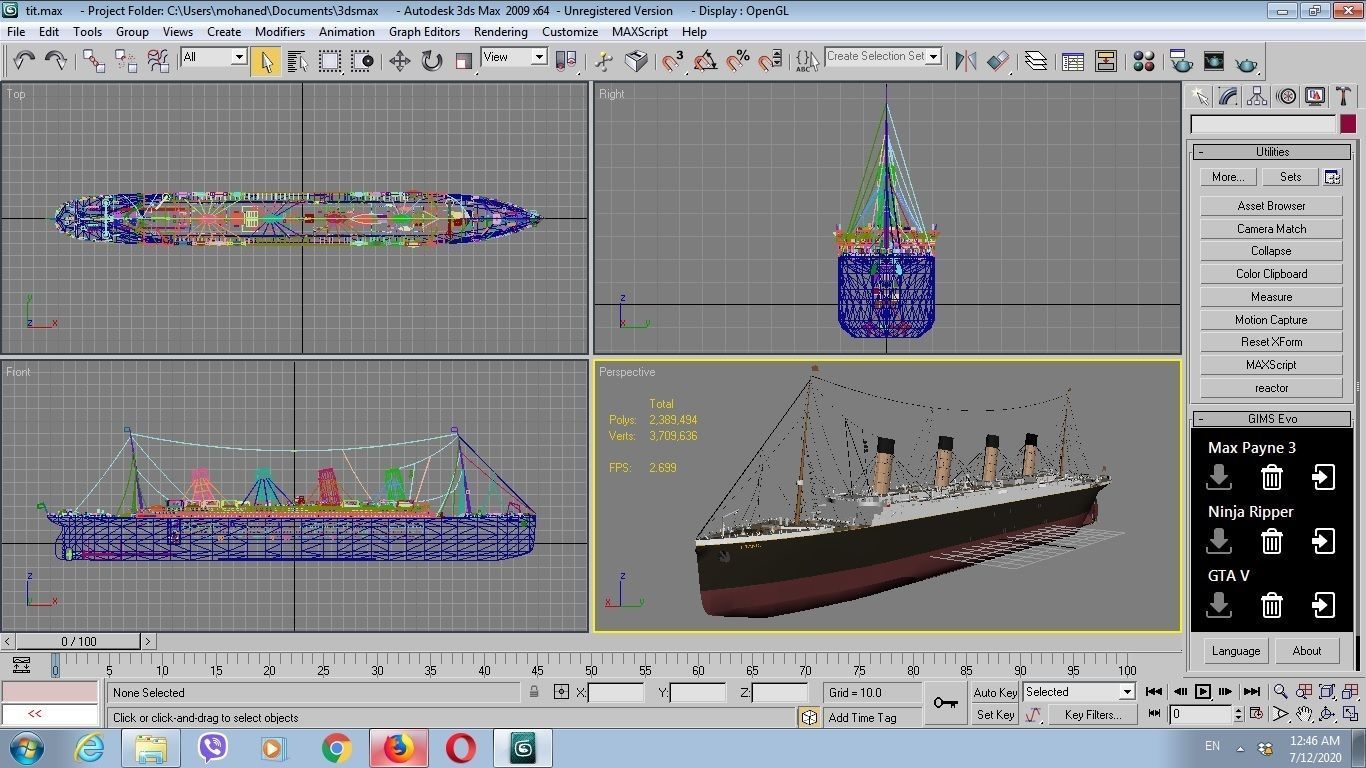 titanic new Low-poly 3D model_12
