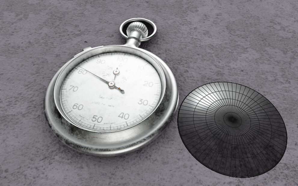 British WWII RAF Stopwatch 3D model_13