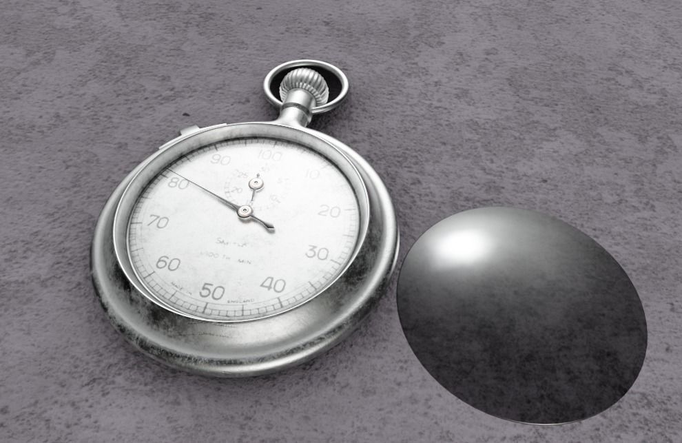 British WWII RAF Stopwatch 3D model_7
