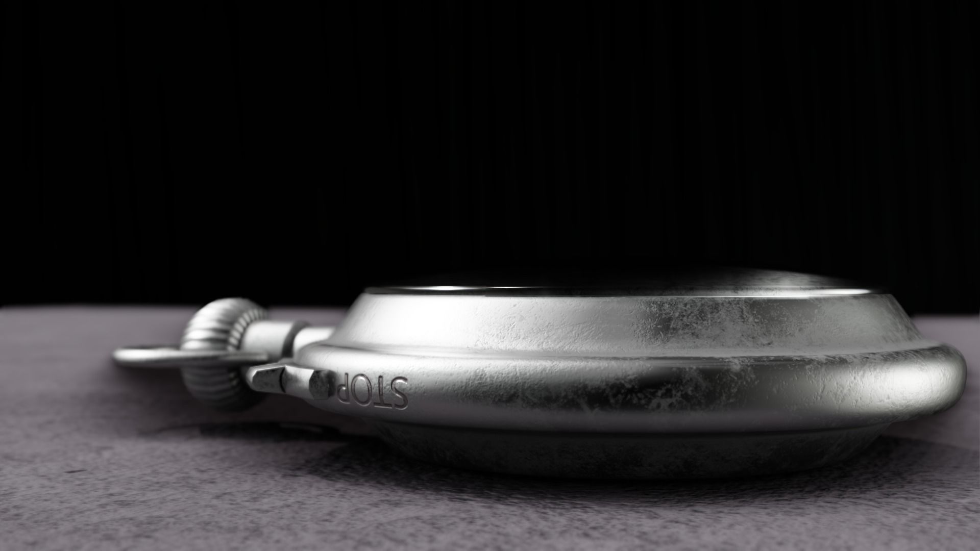 British WWII RAF Stopwatch 3D model_1