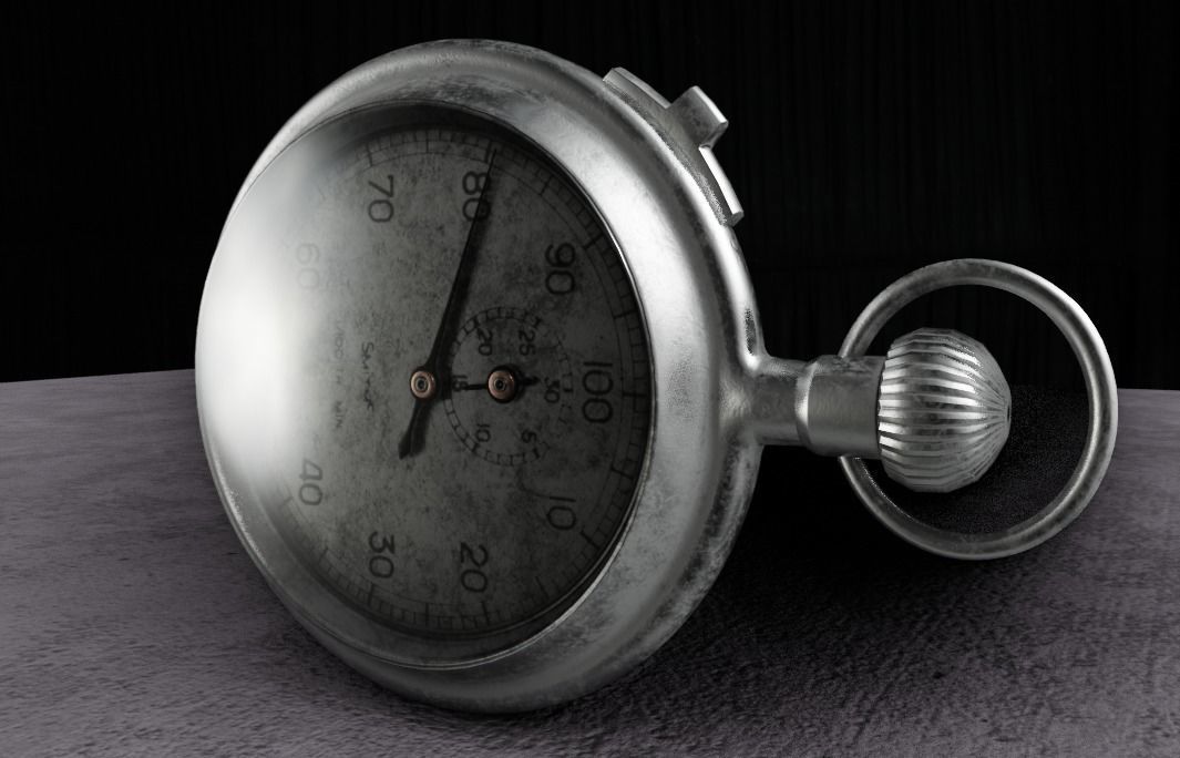 British WWII RAF Stopwatch 3D model_5