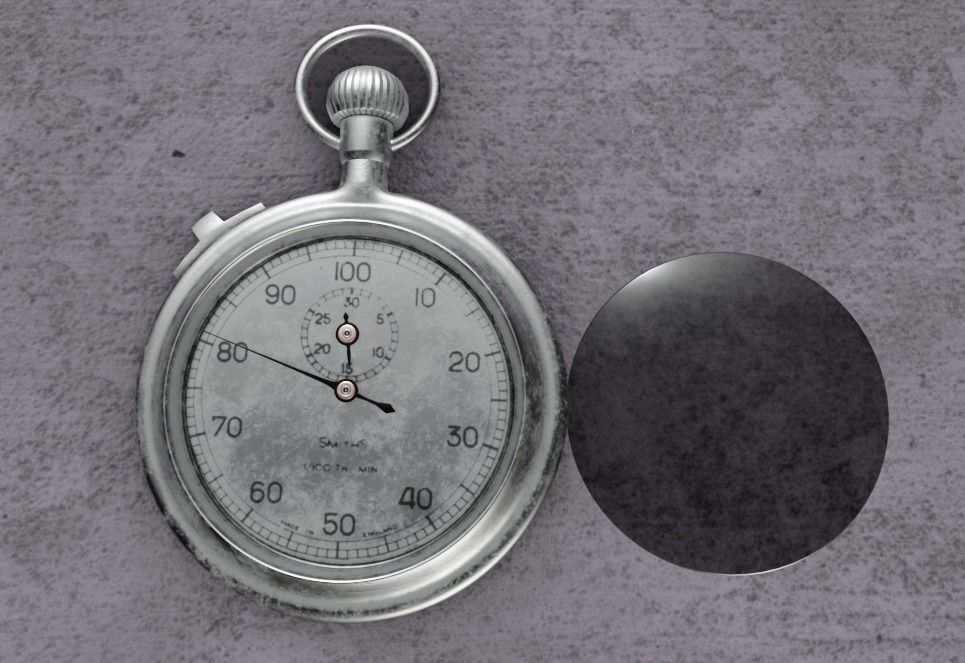 British WWII RAF Stopwatch 3D model_6