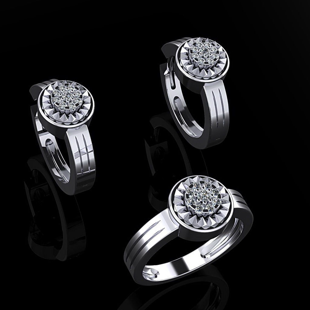 Ring and Earrings 09 3D print model_3