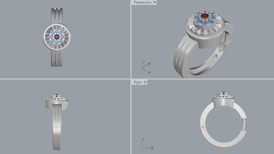 Ring and Earrings 09 3D print model_6