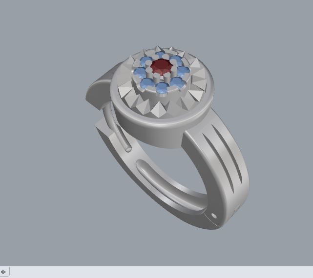 Ring and Earrings 09 3D print model_9