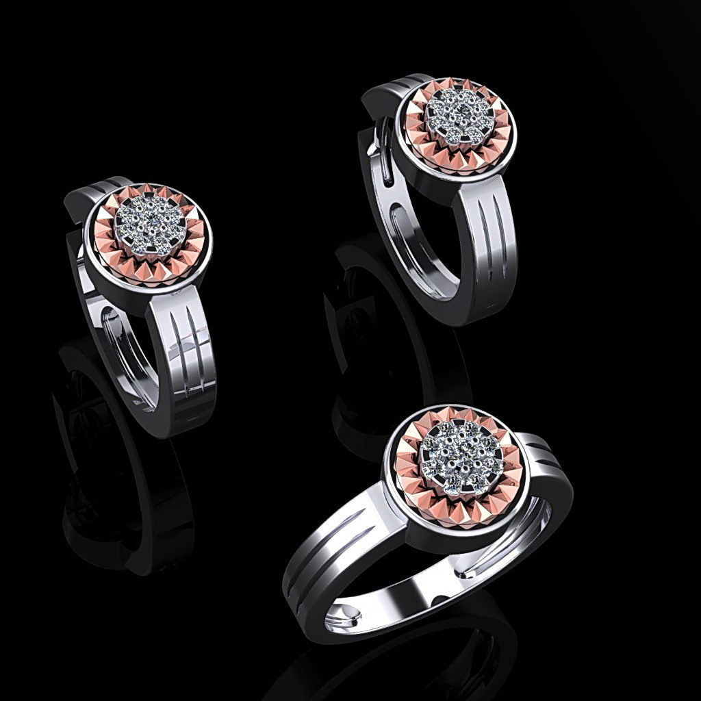 Ring and Earrings 09 3D print model_2