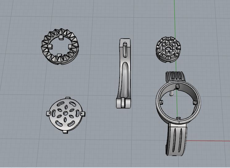 Ring and Earrings 09 3D print model_8