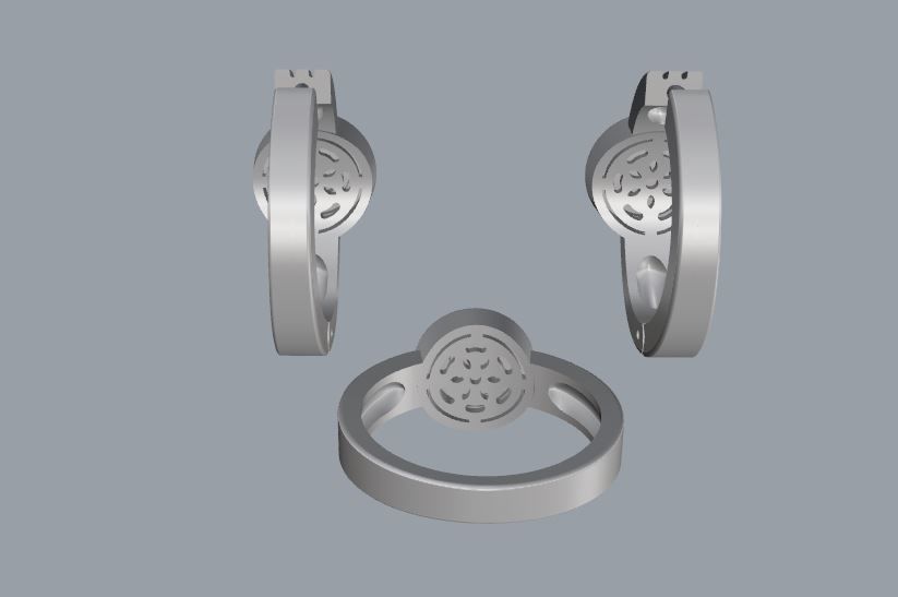 Ring and Earrings 09 3D print model_7
