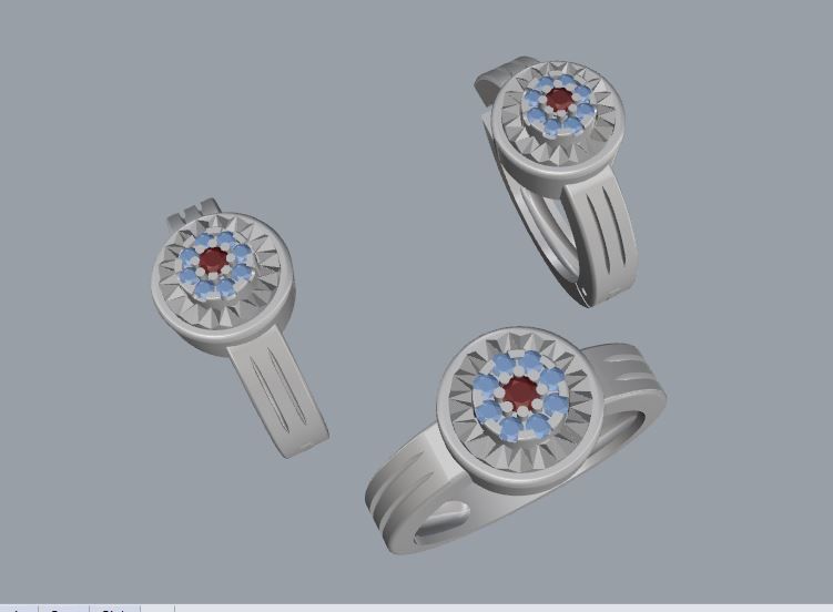 Ring and Earrings 09 3D print model_10