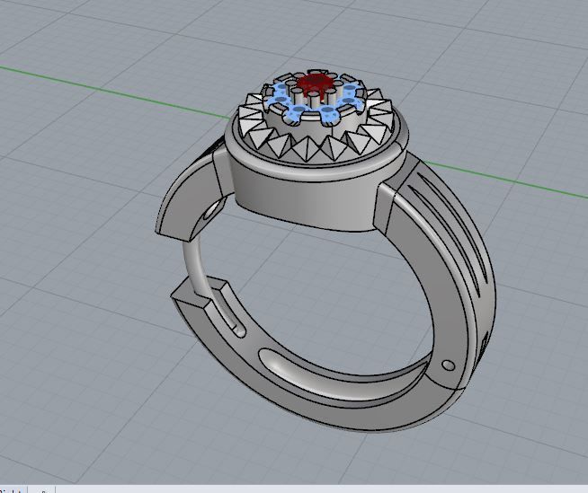 Ring and Earrings 09 3D print model_17