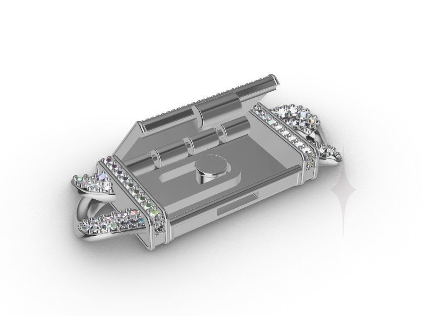 Chain bracelet clasp ICE printable 3d design 3D print model_5