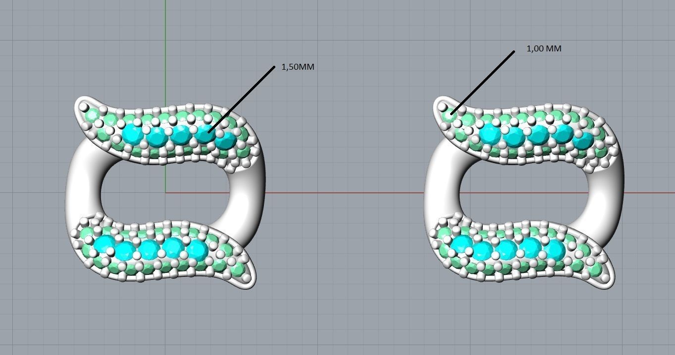 Chain bracelet clasp ICE printable 3d design 3D print model_7