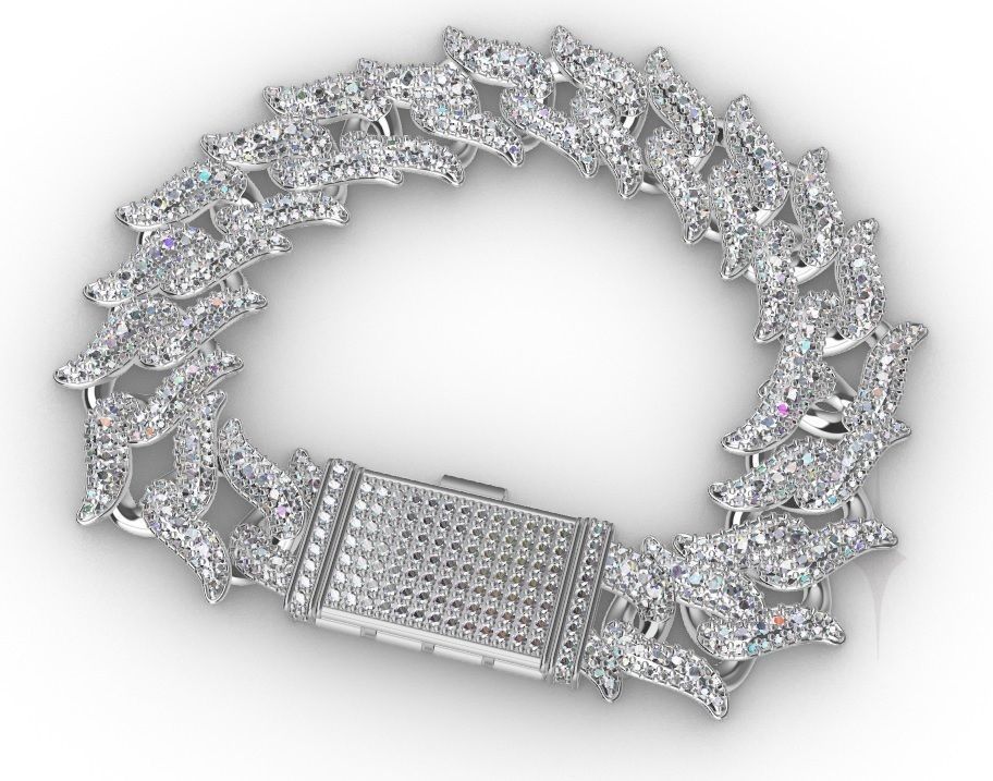 Chain bracelet clasp ICE printable 3d design 3D print model_2